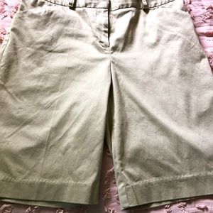 2 Dress bermuda shorts, Mossimo and Attention, size 10, taupe and black